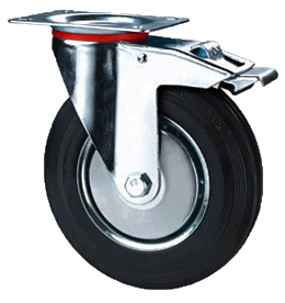 Промышленное колесо поворотное с тормозом Longway SCB 93 С-3302-SLS-075-F18 - фото
